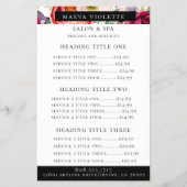 Elegant Boho Floral Business Service/Pricing Flyer (Voorkant)