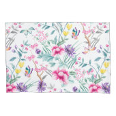 Elegant, Boho Floral & Butterflies Pattern Kussensloop (Voorkant)