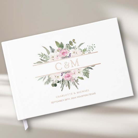 Elegant Boho Floral Gastenboek