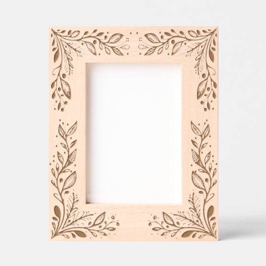 Elegant Boho Floral Gegraveerde Lijstjes (Voorkant)