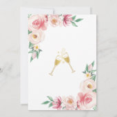 Elegant Boho Floral Gold Vrijgezellenfeest Kaart (Achterkant)