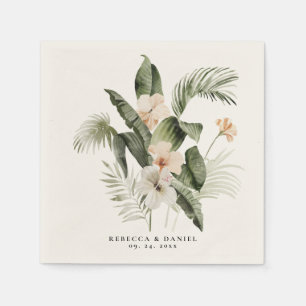 Elegant Boho Floral Greenery Servet