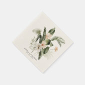 Elegant Boho Floral Greenery Servet (Hoek)