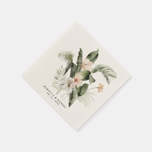 Elegant Boho Floral Greenery Servet (Hoek)