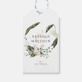Elegant Boho Floral Greenery Wedding Cadeaulabel