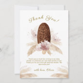 Elegant Boho Floral Ice Cream Pop Baby shower Bedankkaart (Voorkant)