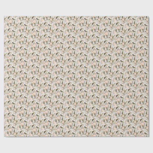 Elegant Boho Floral Ivory Terracotta Cadeaupapier (Vlak)
