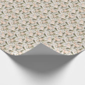 Elegant Boho Floral Ivory Terracotta Cadeaupapier (Hoek)
