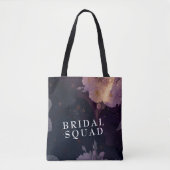 Elegant Boho Floral Paars Fantasy Bride Maids Tote Bag (Voorkant)