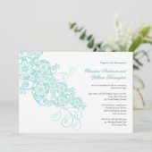  Elegant Boho Floral Paisley Wedding Invite Kaart (Staand voorkant)