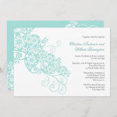  Elegant Boho Floral Paisley Wedding Invite Kaart (Voorkant / Achterkant)