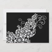  Elegant Boho Floral Paisley Wedding Invite Kaart (Achterkant)