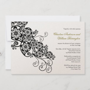 Elegant Boho Floral Paisley Wedding Invite Kaart
