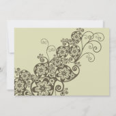  Elegant Boho Floral Paisley Wedding Invite Kaart (Achterkant)
