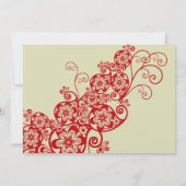 Elegant Boho Floral Paisley Wedding Invite Kaart (Achterkant)