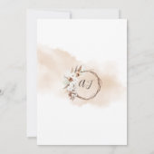 Elegant Boho Floral Pampas Foto Save The Date (Achterkant)