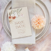 Elegant Boho Floral Photo Wedding Save the Date