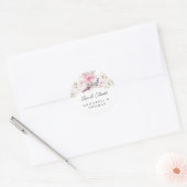 Elegant Boho Floral Ronde Sticker (Envelop)