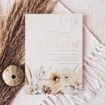 Elegant Boho Floral Roos Gold Wedding