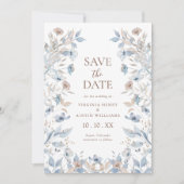 Elegant Boho Floral Save The Date (Voorkant)