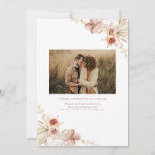 Elegant Boho Floral Save the Date Kaart (Achterkant)