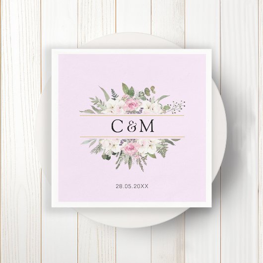 Elegant Boho Floral Servet