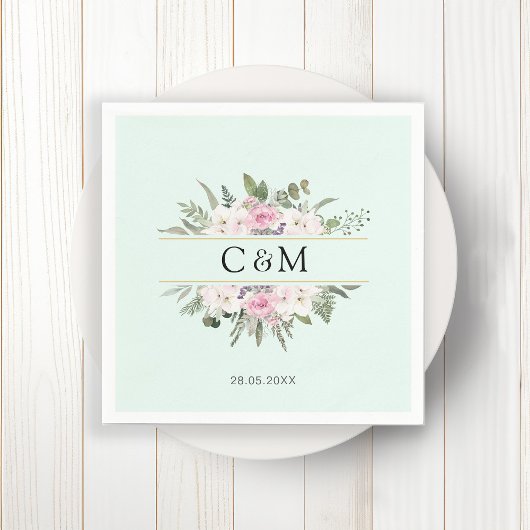 Elegant Boho Floral Servet