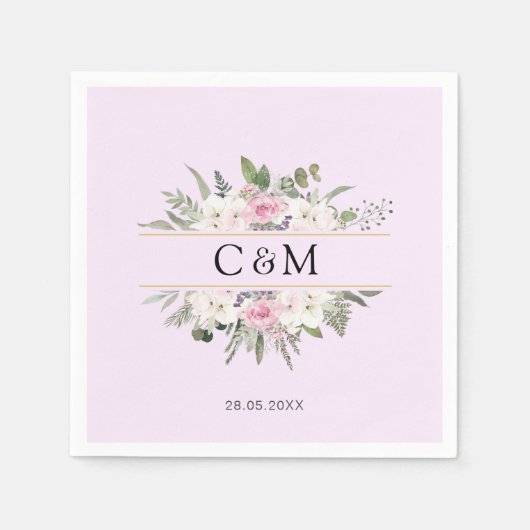 Elegant Boho Floral Servet (Voorkant)