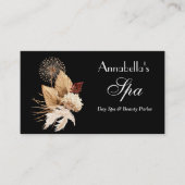 Elegant Boho Floral Spa Visitekaartje (Voorkant)