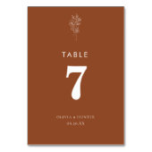 Elegant Boho Floral Terracotta Wedding Kaart (Achterkant)