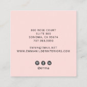 Elegant Boho Floral Visitekaartje (Achterkant)