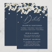 Elegant Boho Floral Vrijgezellenfeest Details Kaart (Voorkant / Achterkant)