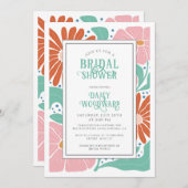Elegant Boho Floral Vrijgezellenfeest Kaart (Voorkant / Achterkant)