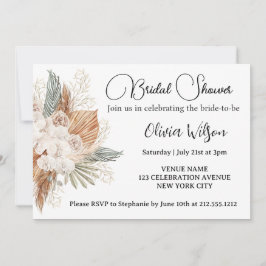 Elegant Boho Floral Vrijgezellenfeest Kaart
