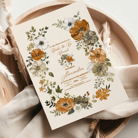 Elegant Boho Floral Vrijgezellenfeest Kaart