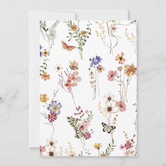 Elegant Boho Floral Vrijgezellenfeest Kaart (Achterkant)