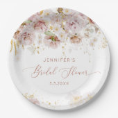 Elegant boho floral vrijgezellenfeest papieren bordje (Voorkant)