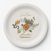 Elegant Boho Floral Vrijgezellenfeest Papieren Bordje (Voorkant)