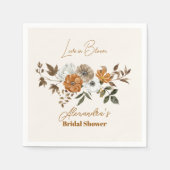 Elegant Boho Floral Vrijgezellenfeest Servet (Voorkant)