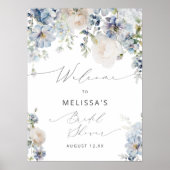 Elegant Boho Floral Vrijgezellenfeest Welkom Poster (Voorkant)
