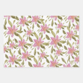 Elegant Boho Floral Waterverf Handgeschilderd Inpakpapier Vel (Voorkant 2)