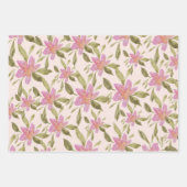 Elegant Boho Floral Waterverf Handgeschilderd Inpakpapier Vel (Voorkant)