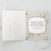 Elegant Boho Floral Wedding Hartelijk dank Kaart (Binnen)