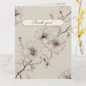 Elegant Boho Floral Wedding Hartelijk dank Kaart (Gele Bloem)