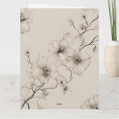 Elegant Boho Floral Wedding Hartelijk dank Kaart (Achterkant)