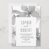 Elegant Boho Floral Wedding Invitation Kaart (Voorkant)