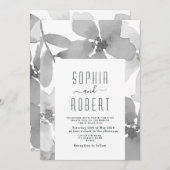 Elegant Boho Floral Wedding Invitation Kaart (Voorkant / Achterkant)