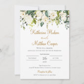 Elegant Boho Floral Wedding Kaart (Voorkant)