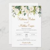 Elegant Boho Floral Wedding Kaart (Voorkant / Achterkant)