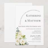 Elegant Boho Floral Wedding Kaart (Voorkant / Achterkant)